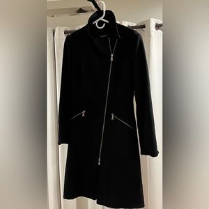 EXPRESS Asymmetric-Zip Wool Coat